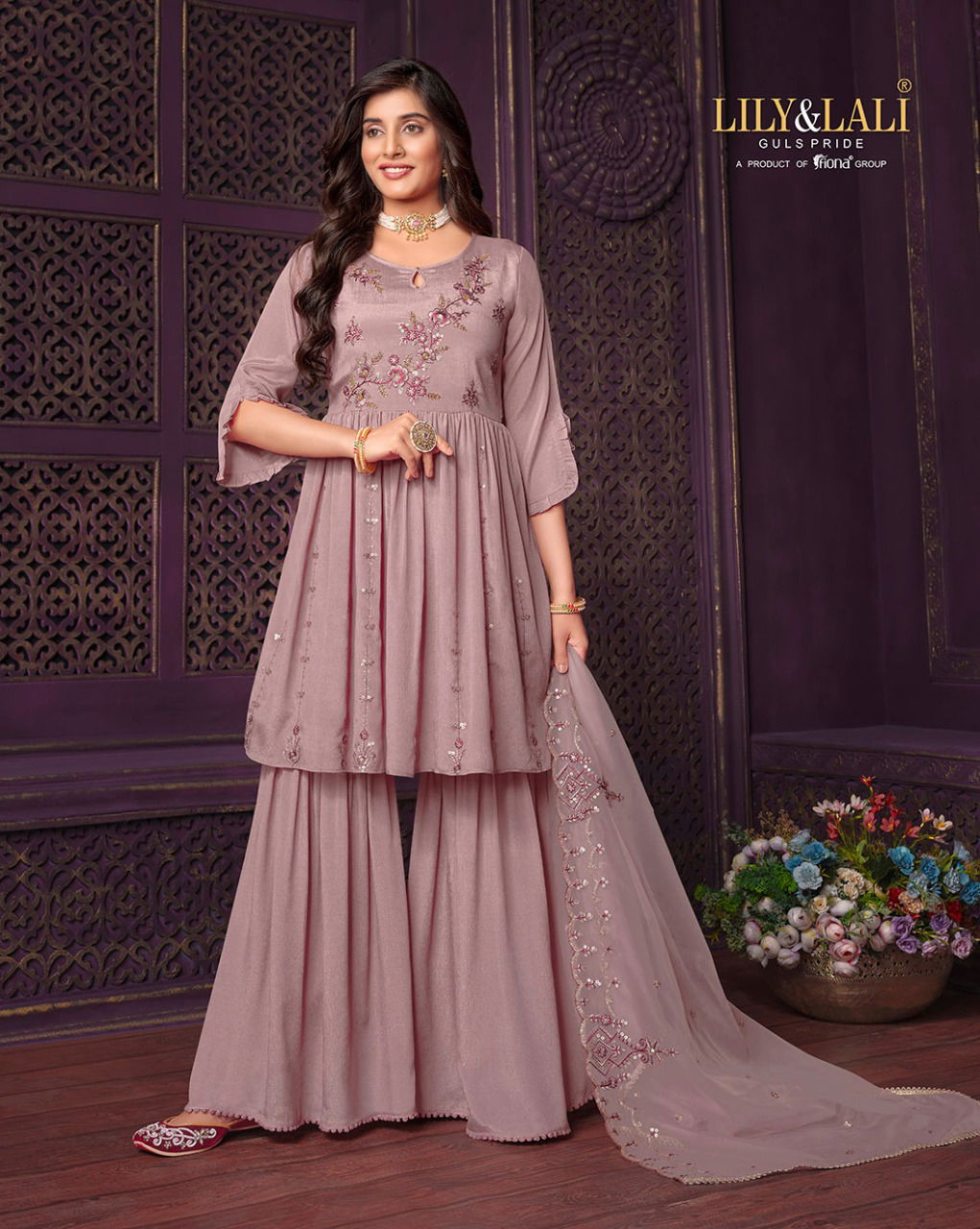 Eminent 2 By Lily And Lali Sharara Readymade Suits Catalog